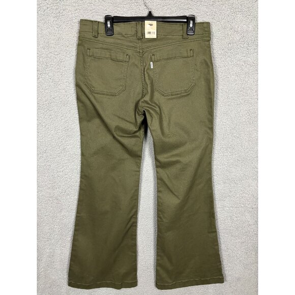 Levis Women's Olive Green Superlow Flare Pants Slim Fit Size 31X32 New With Tag' - Picture 3 of 8